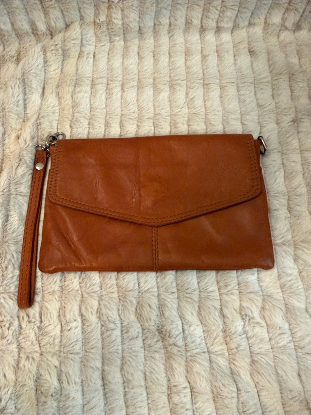 Vittoria Veneta Leather Wristlet Clutch